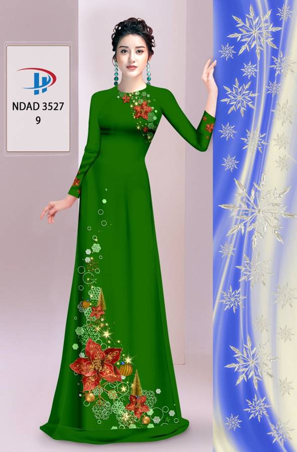 Vải Áo Dài Hoa In 3D AD NDAD3527 19